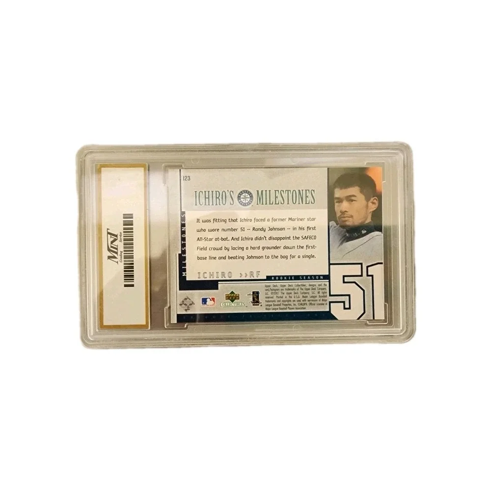 Rare Ichros Suzuki milestones 2001 Upper Deck 123 Mint 10 Tribute to 51